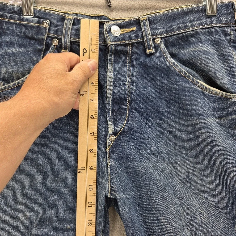 Vintage Levis Engineered Jeans Mens 30x32 Blue Twisted Buckle Back One Pocket